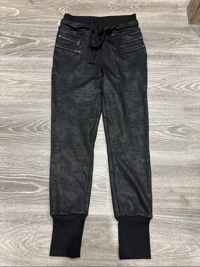 Dance & Marvel Black Faux Leather Jogger Pants